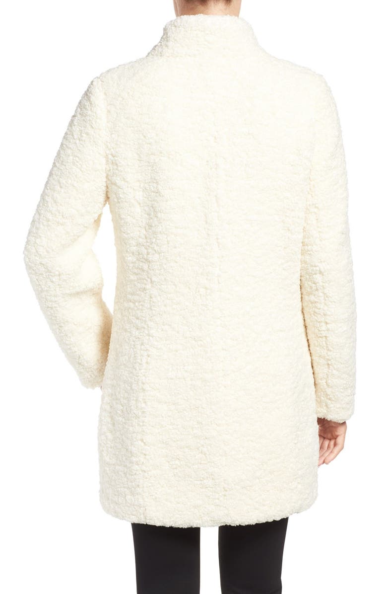 Ivanka Trump Textured Faux Fur Coat, Alternate, color,