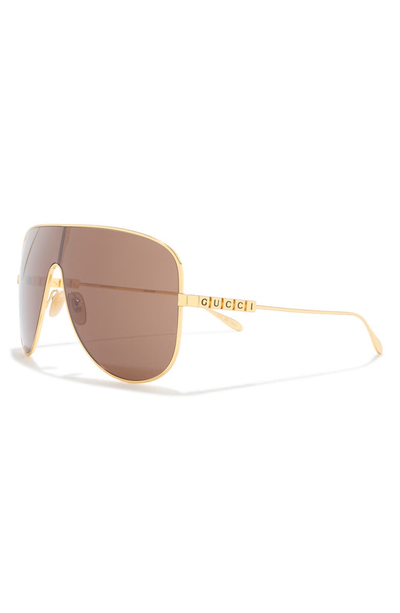 Gucci 99mm Shield Sunglasses, Alternate, color, 