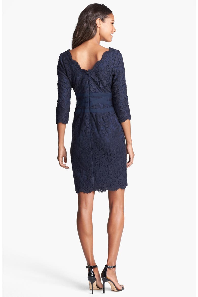 Lace Sheath Dress, Alternate, color, NAVY