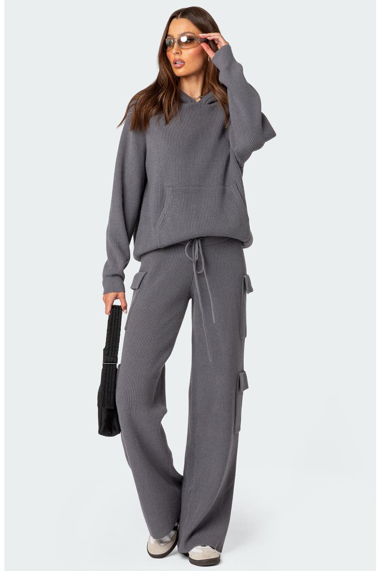 Wynter Drawstring Cargo Sweater Pants, Alternate, color, GRAY