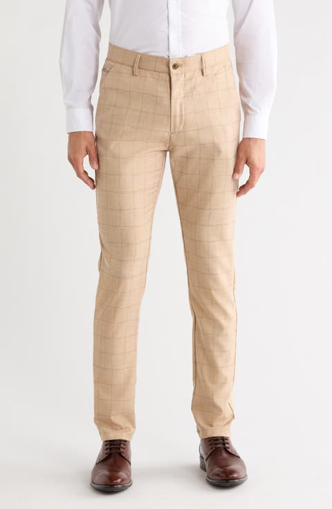 Plaid Straight Leg Trousers