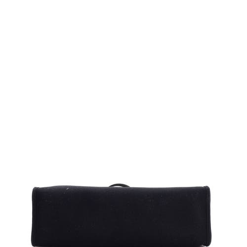 Pre-owned Hermes Hermes Herbag Zip Leather And Toile 31 In Black