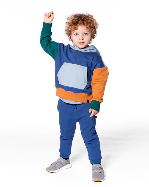 Deux Par Deux Fleece Sweatpants With Articulated Knees In Blue