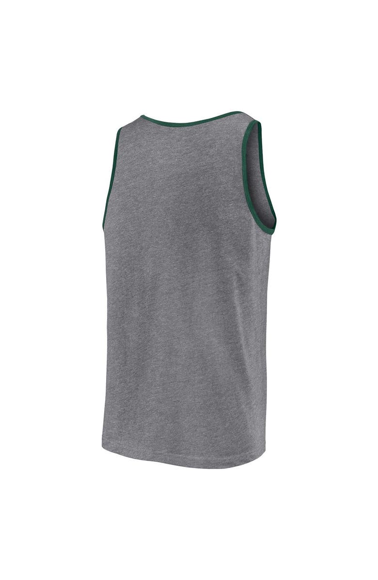 FANATICS Men's Fanatics Branded Heather Gray Green Bay Packers Primary Tank Top, Alternate, color,