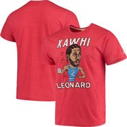 Homage Men's Kawhi Leonard Red LA Clippers Caricature Tri-Blend T-Shirt
