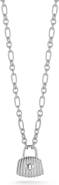 GLAZE JEWELRY Ribbed Lock Pendant Necklace