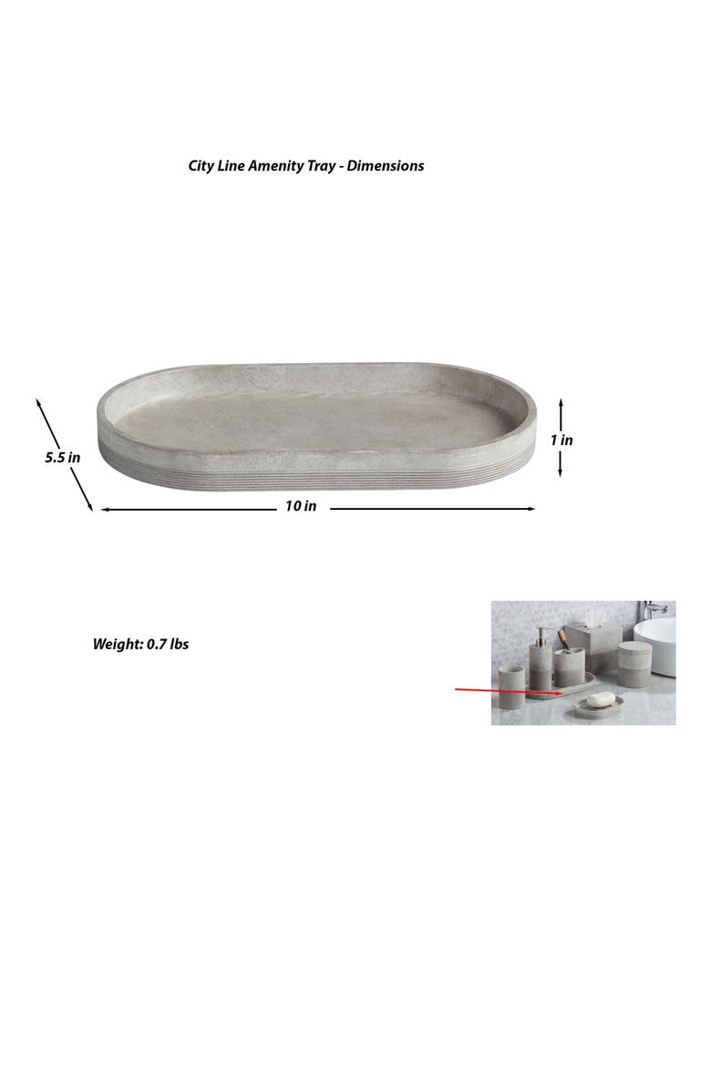 City Line Amenity Tray, Alternate, color, GREY