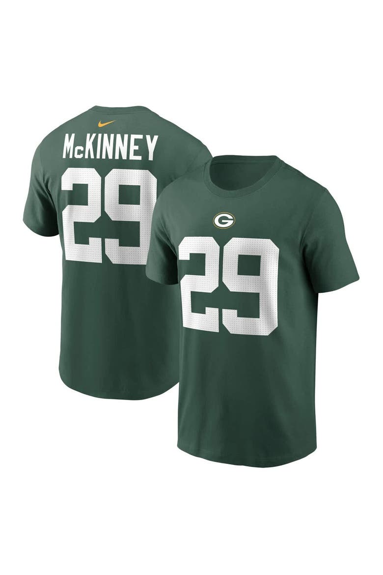 Men's Nike Xavier McKinney Green Green Bay Packers Name & Number T-Shirt, Main, color, Green