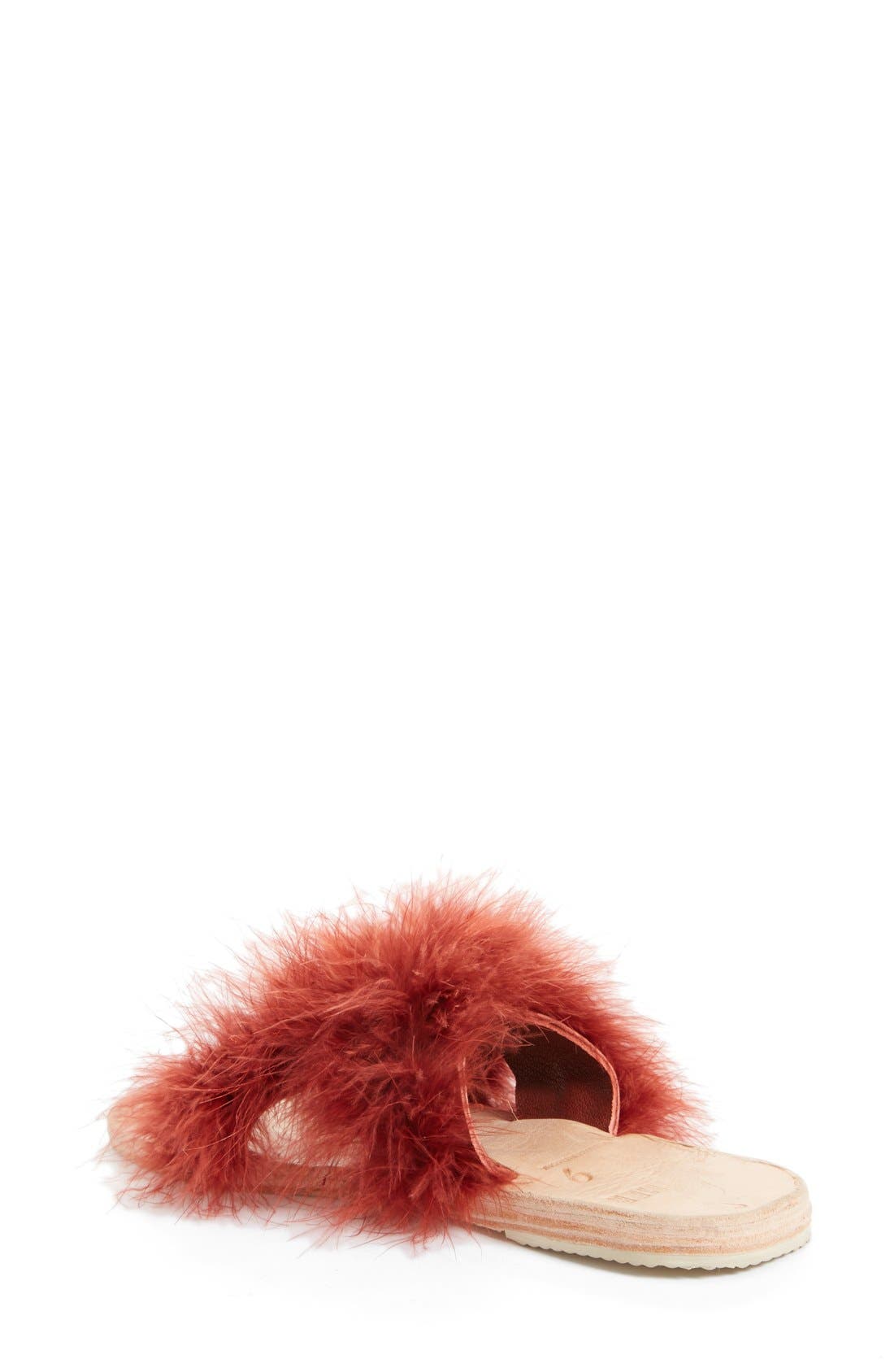 Brother Vellies Marabou Lamu Slide Sandal, Alternate, color, 