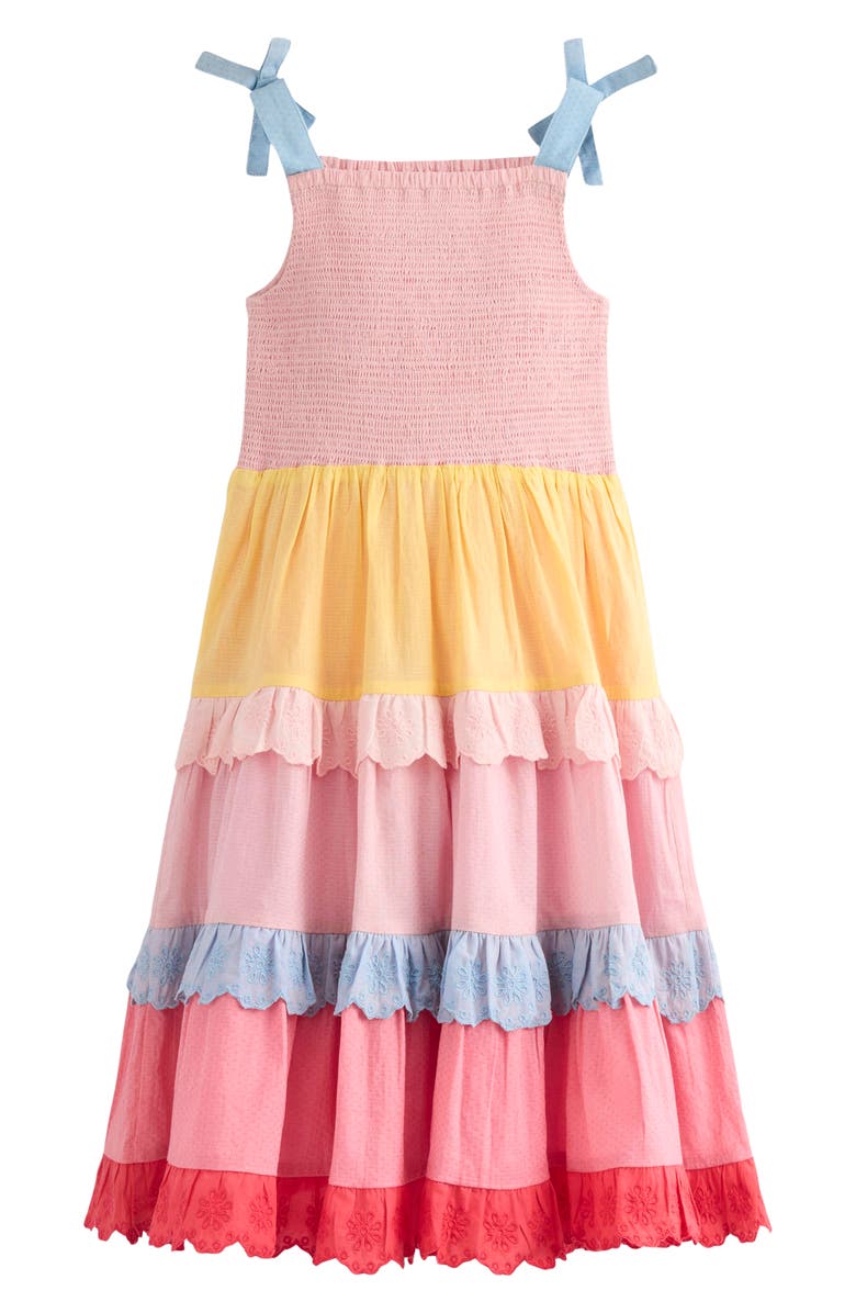 Mini Boden Kids' Smocked Tiered Cotton Sundress, Alternate, color,