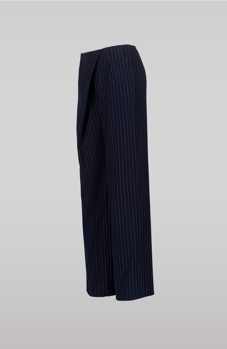 SAEMDI Pinstripe Trousers, Alternate, color, Navy