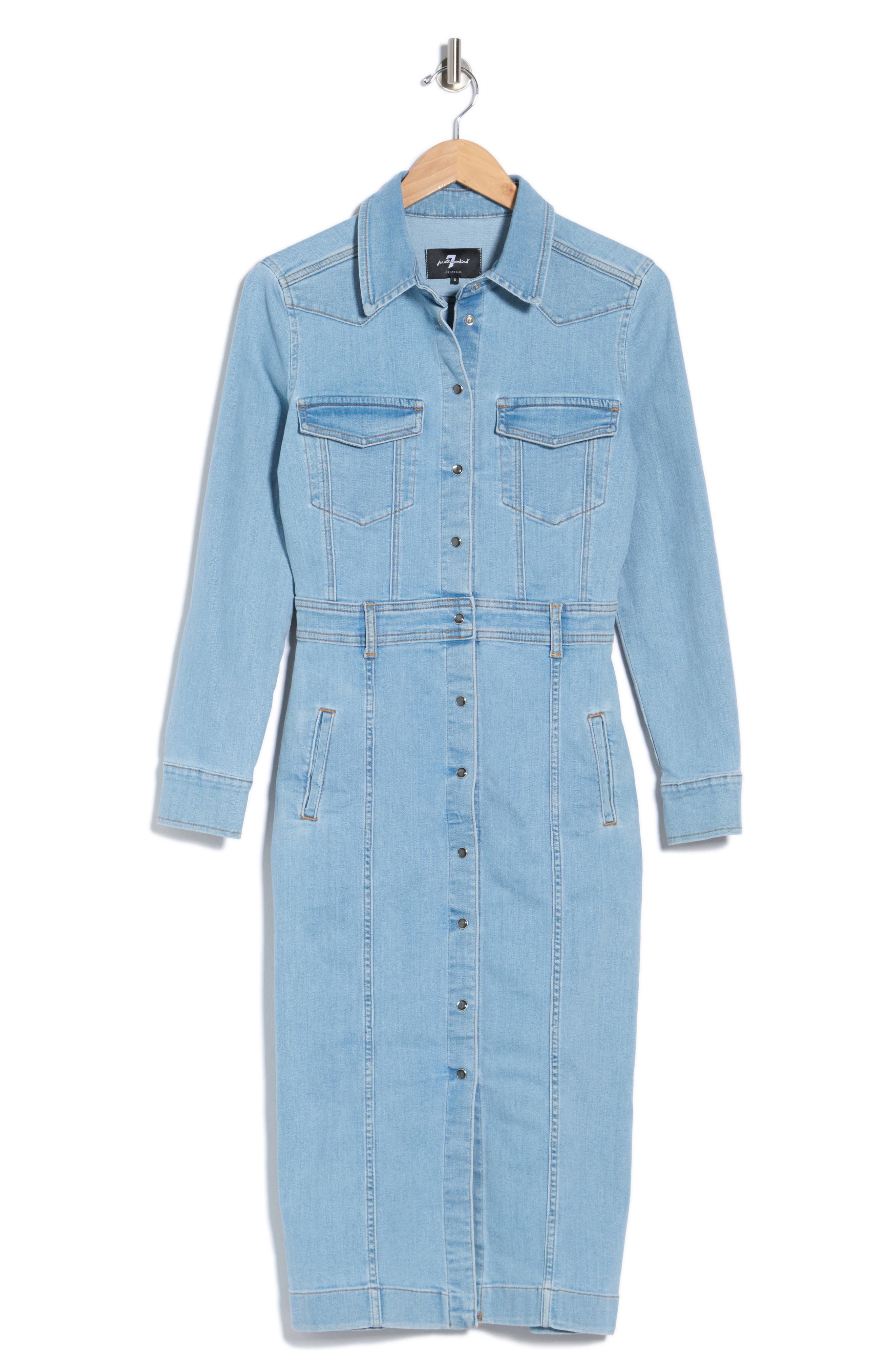 Luxe Long Sleeve Denim Shirtdress