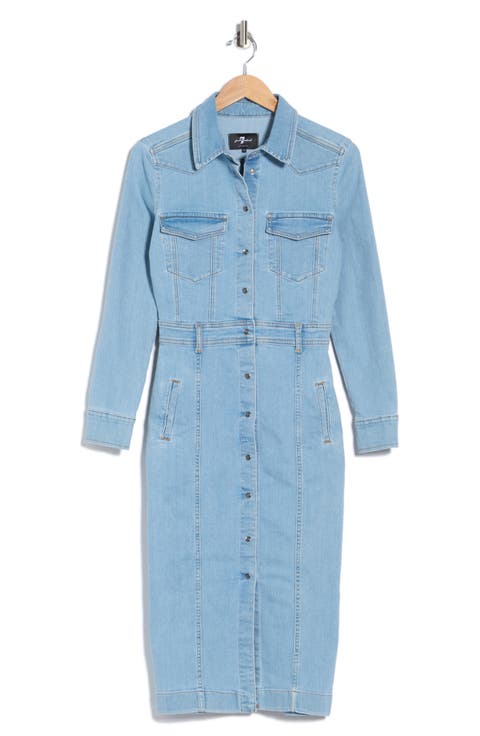 Luxe Long Sleeve Denim Shirtdress