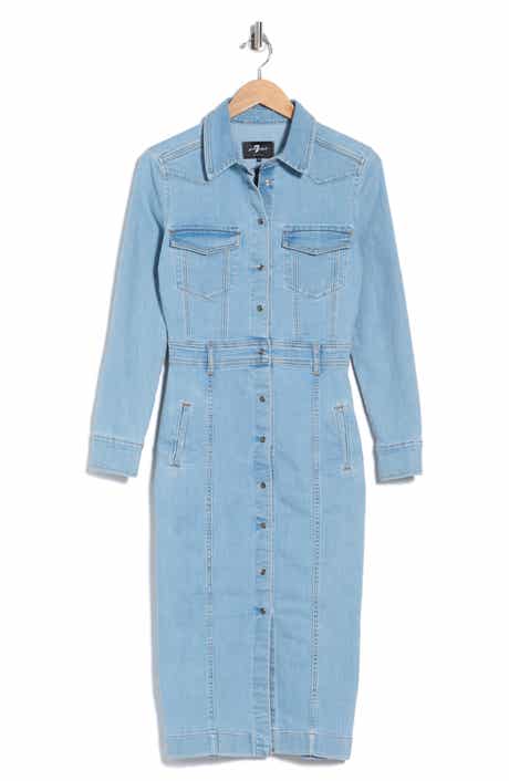 Luxe Long Sleeve Denim Shirtdress