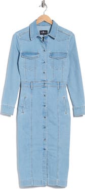 Seven Luxe Long Sleeve Denim Shirtdress