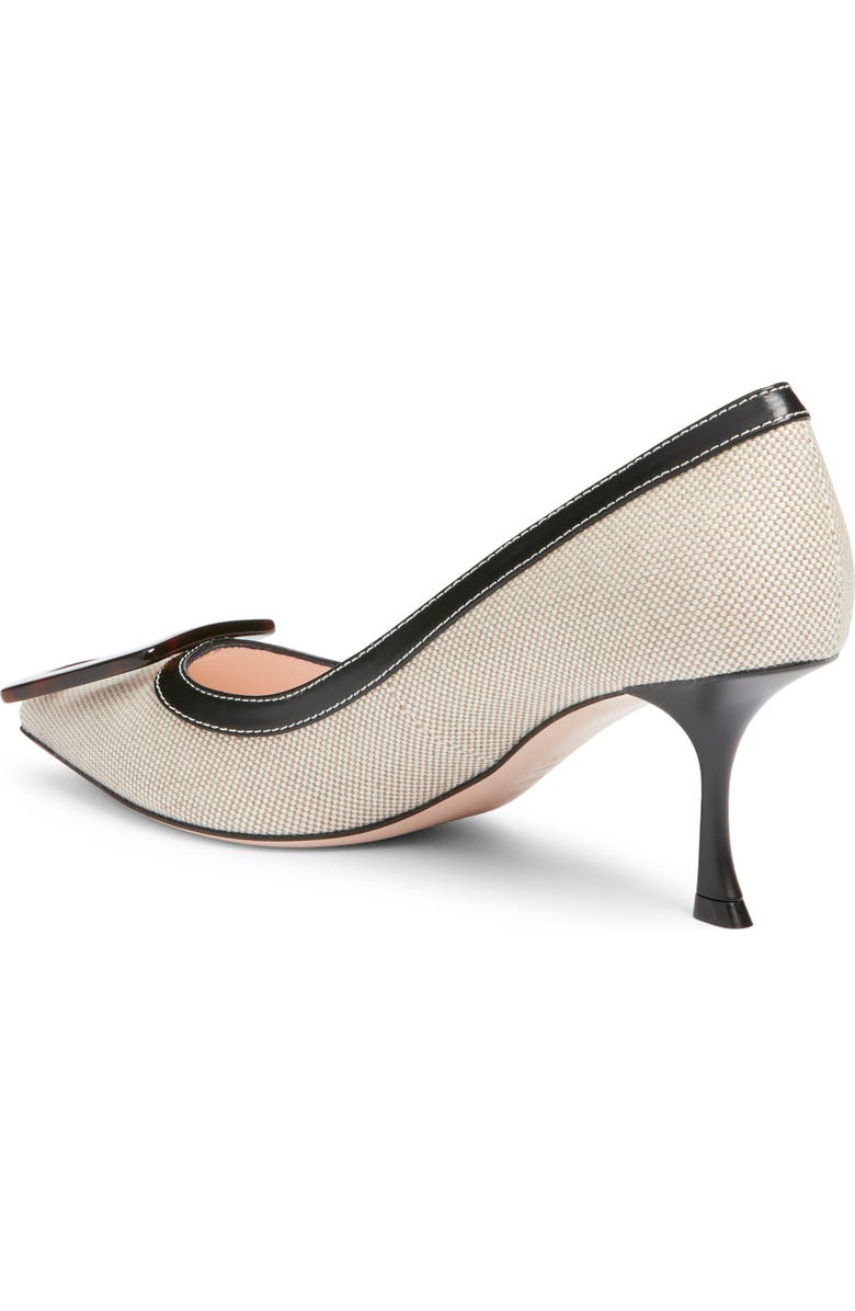 Roger Vivier Viv in the City Pointed Toe Pump, Alternate, color, Daino/ Nero