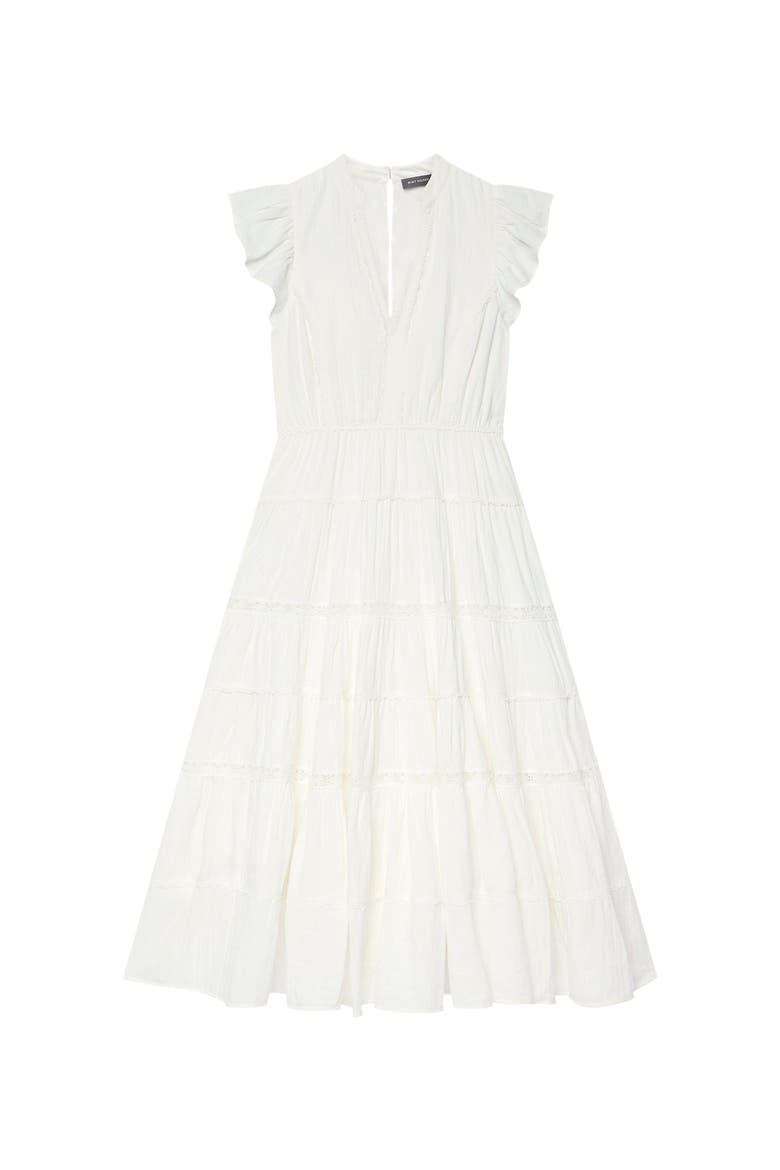 Cotton Cheesecloth Tiered Maxi Dress, Alternate, color, Ivory