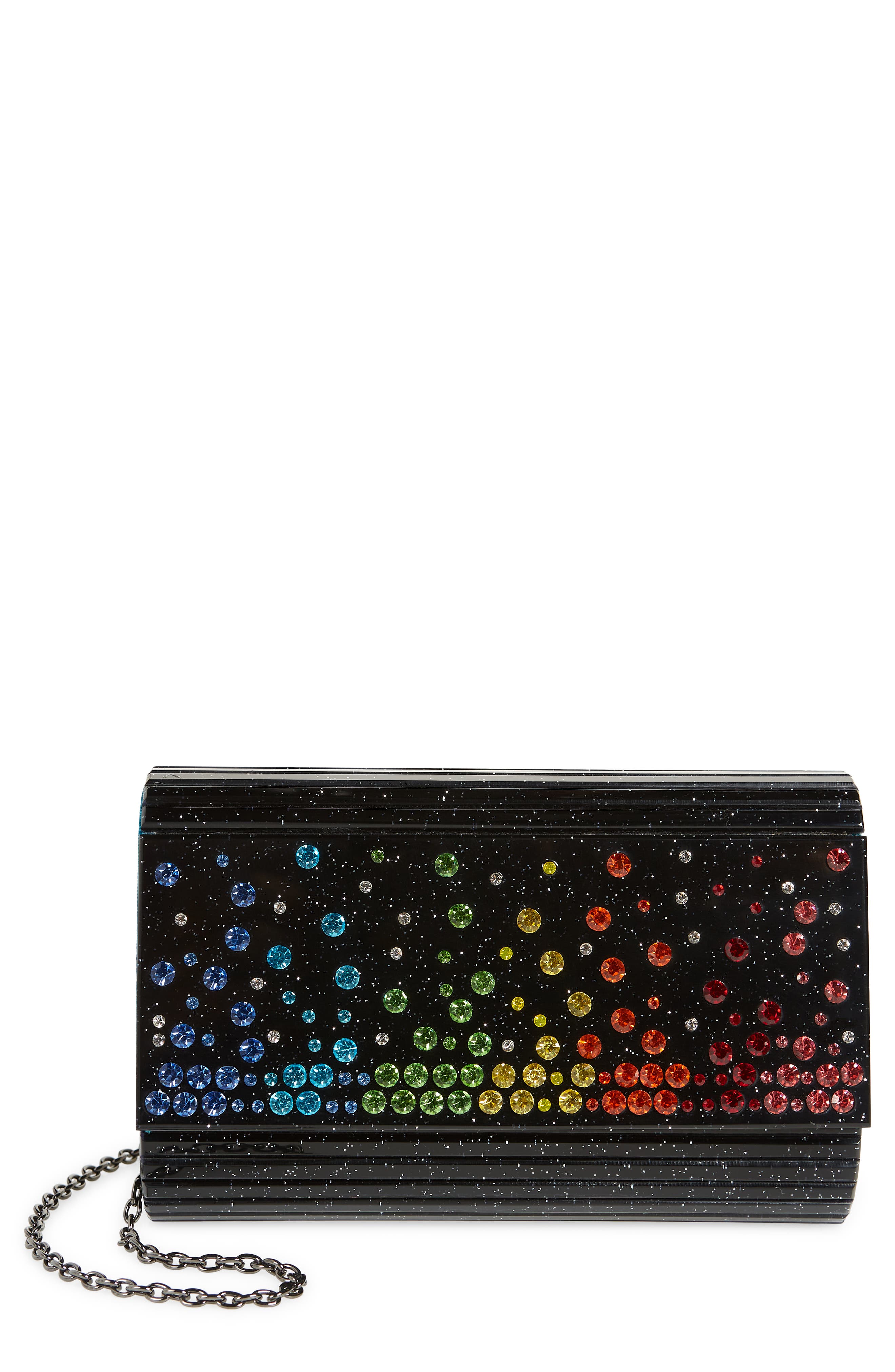 Kurt Geiger London Crystal Embellished Party Clutch, Main, color, 