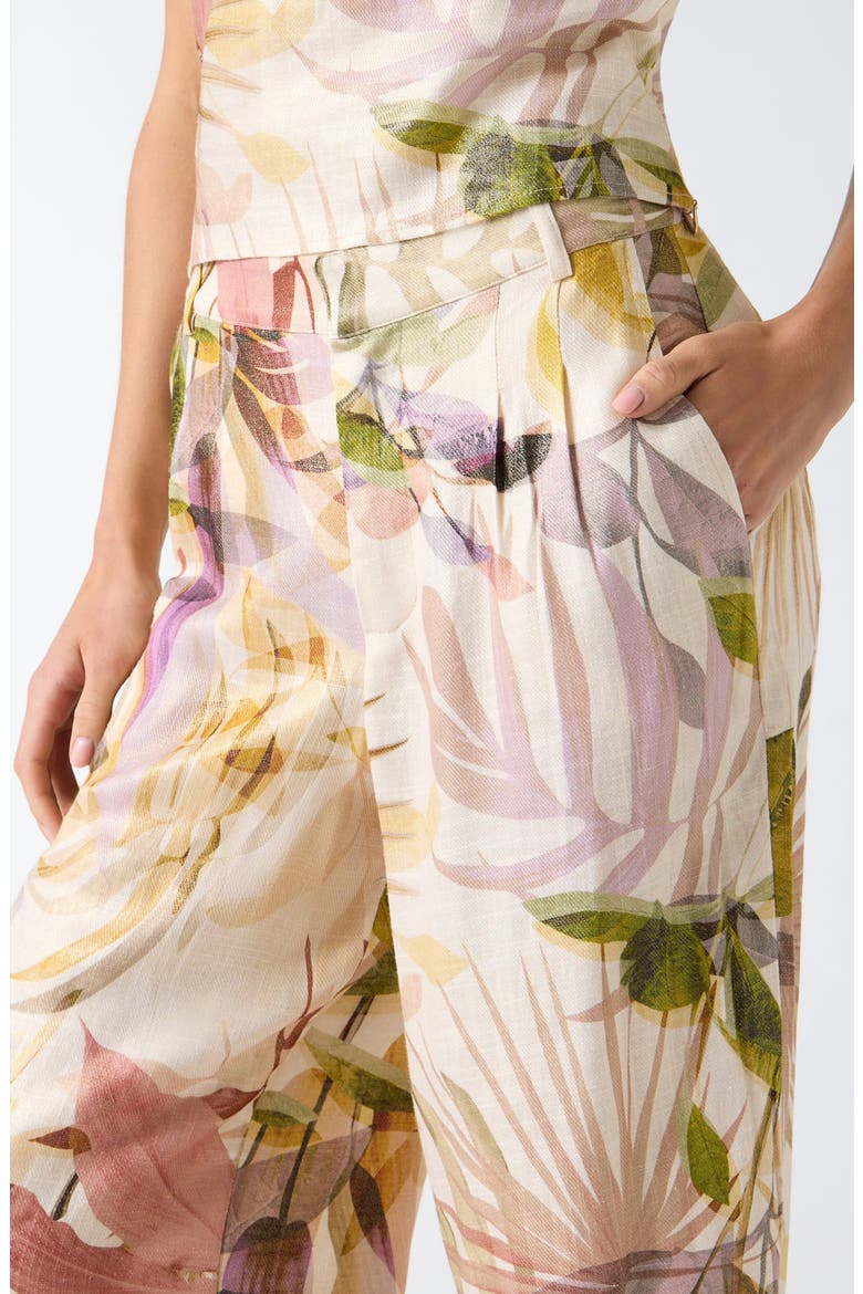 Sulli Botanical Print Pants, Alternate, color, PMOS-BROWN