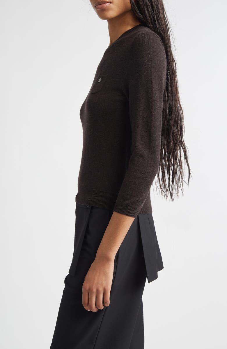 Sandy Liang Bisky Wool & Cashmere Sweater, Alternate, color, Brown