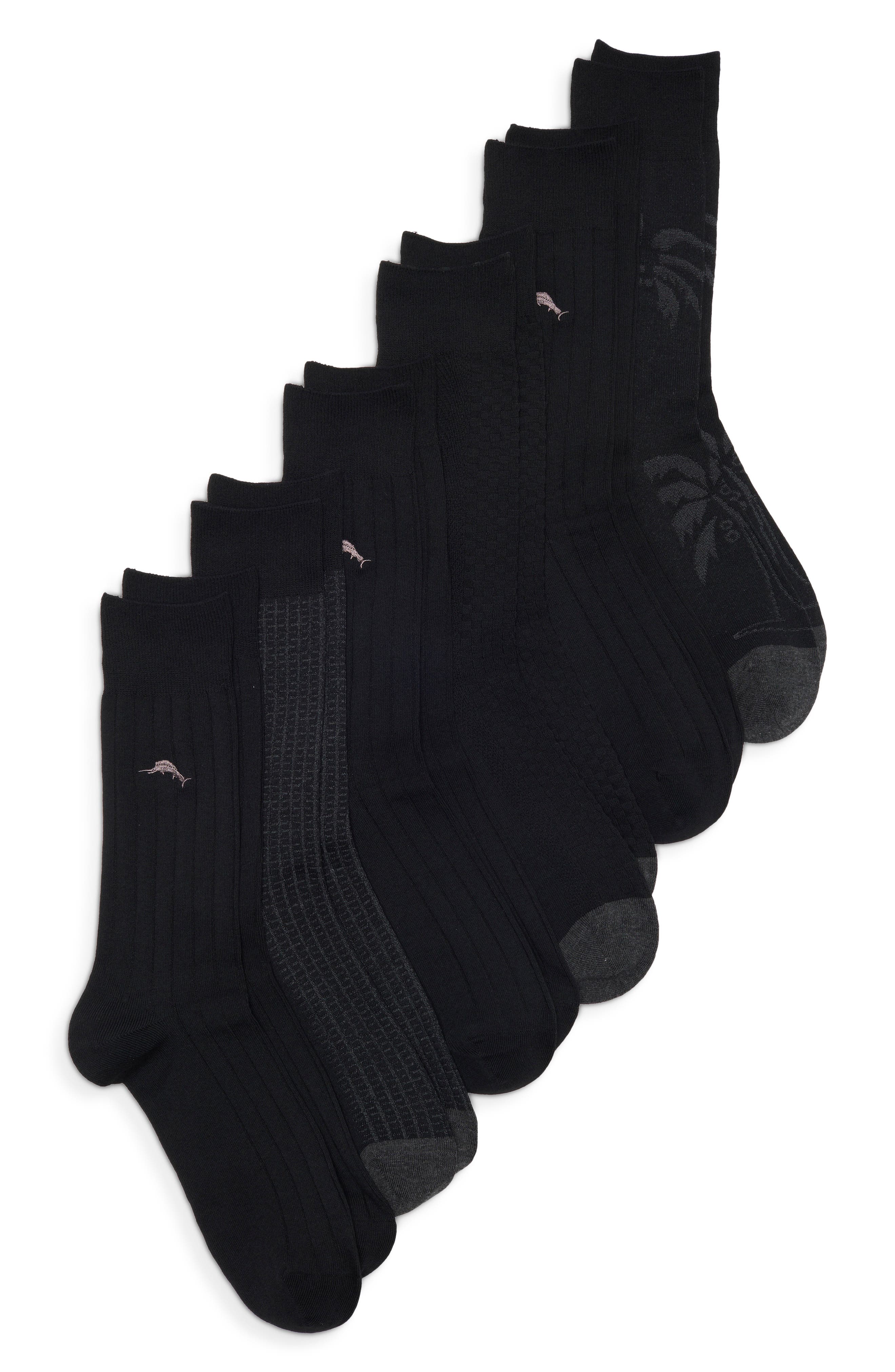 Assorted 6-Pack Textured Dress Socks