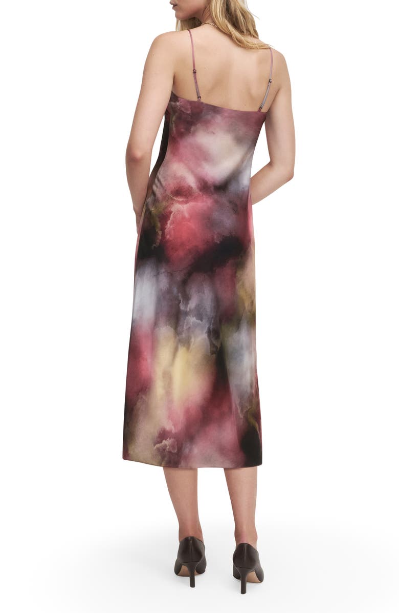 Favorite Daughter The Amber Abstract Print Midi Slipdress, Alternate, color, Smokey Illumination
