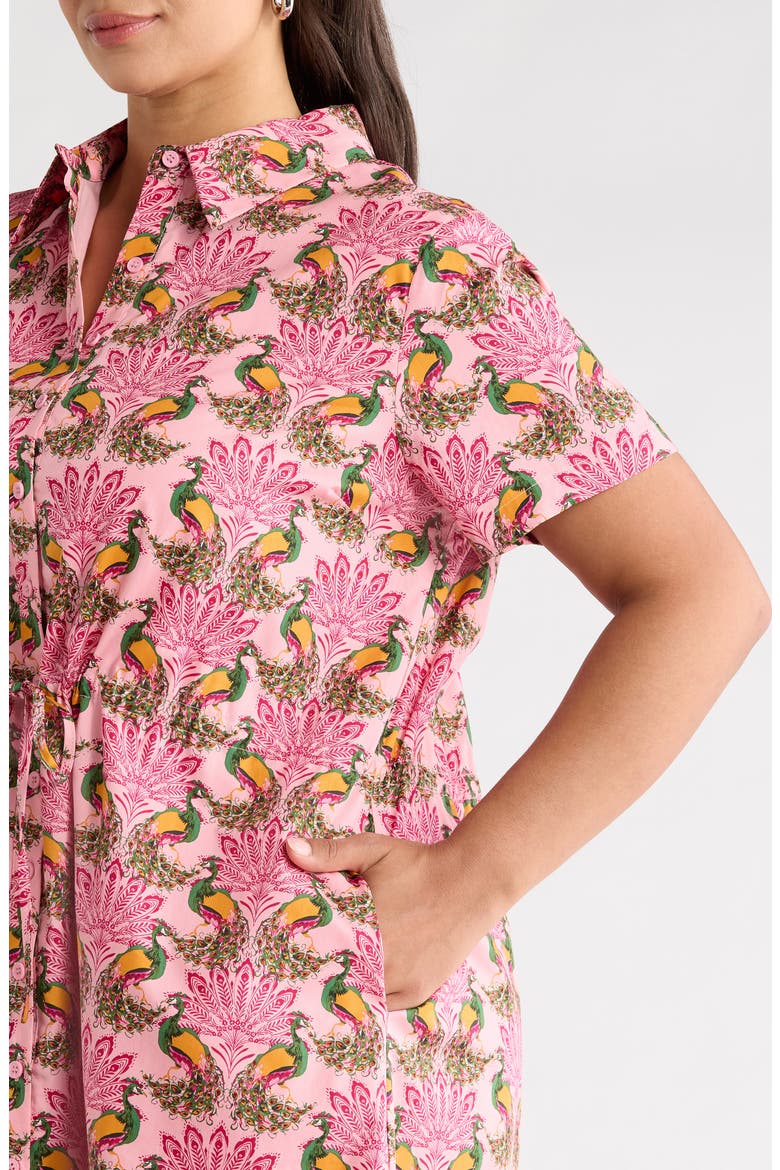 Kenda Peacock Shift Minidress, Alternate, color, PINK-GREEN