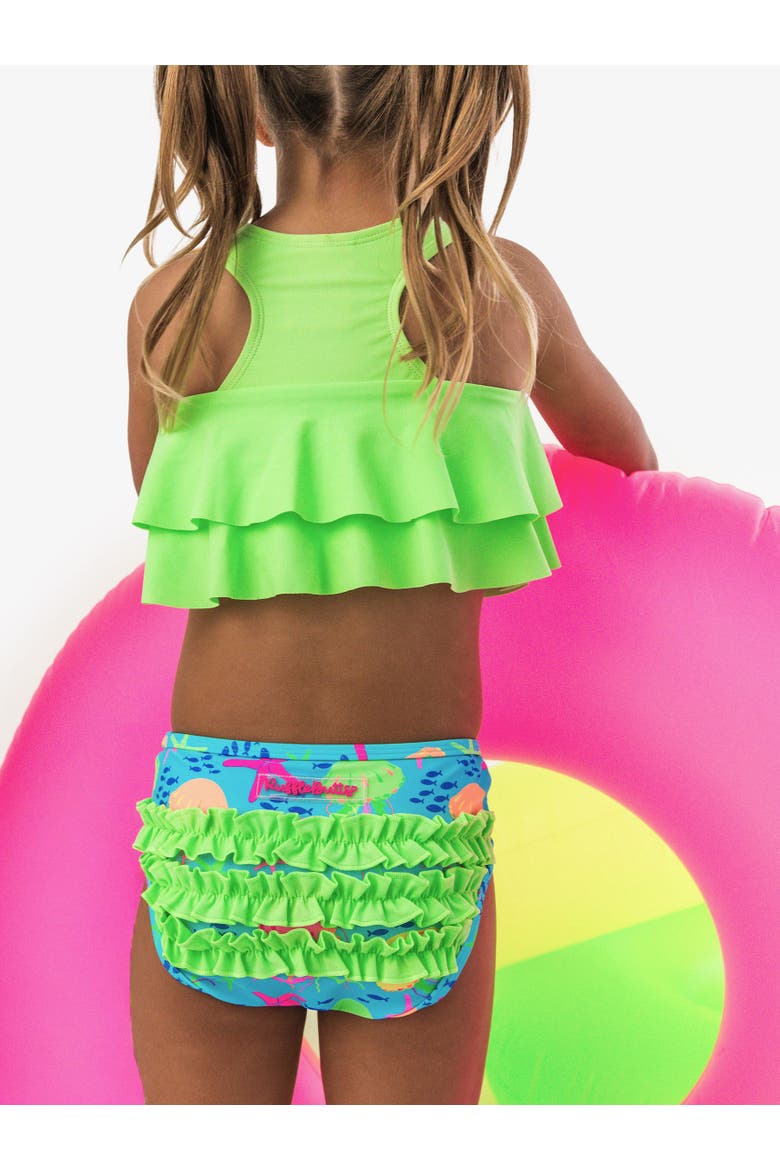 Baby Girls Flounce Bikini, Alternate, color, Neon Jelly Time