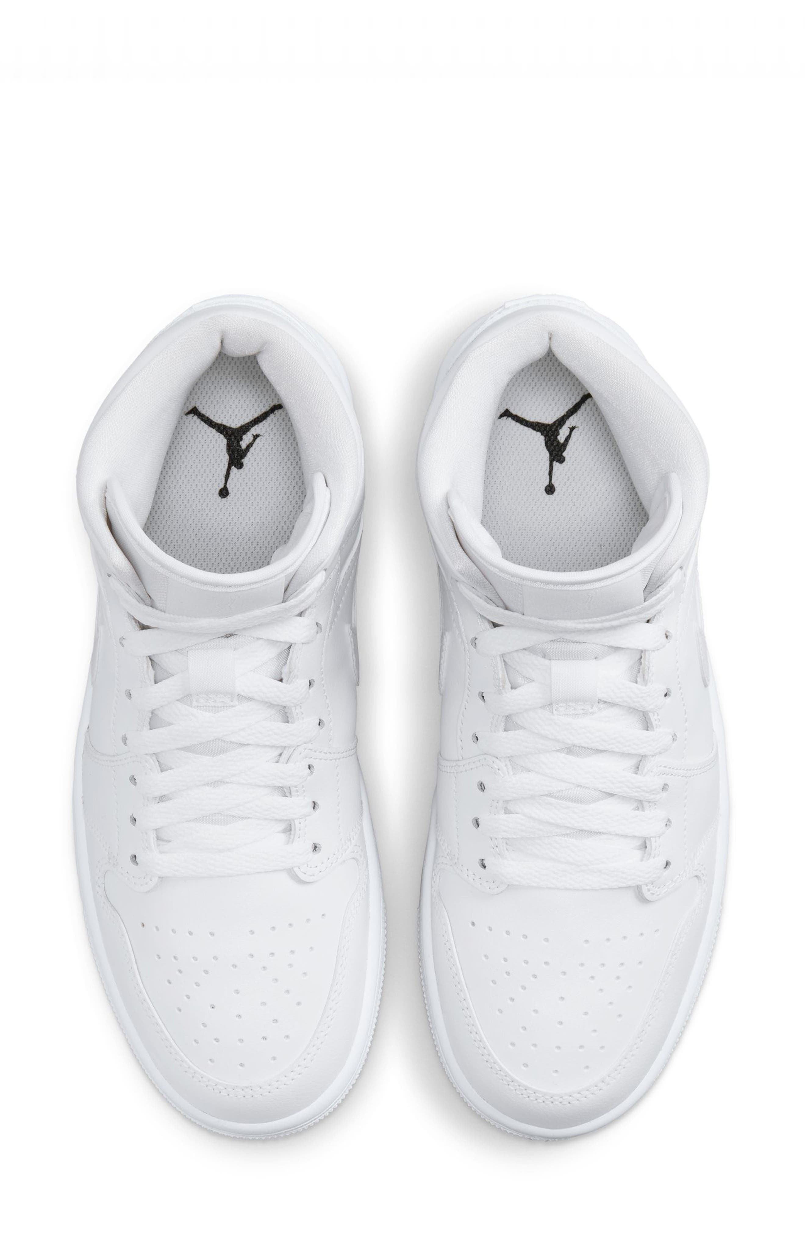 Jordan Air Jordan 1 Mid Basketball Sneaker, Alternate, color, White/ White/ White