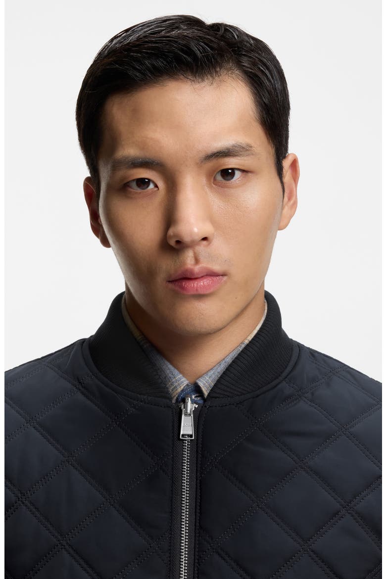 Corle Quilted Water Repellent Reversible Bomber Jacket, Alternate, color, DARK BLUE