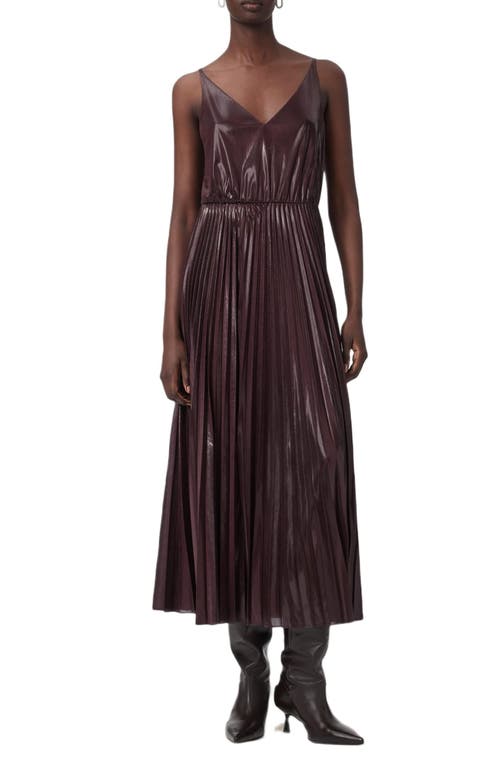 Allsaints Spark 2-in-1 Dress In Burgundy