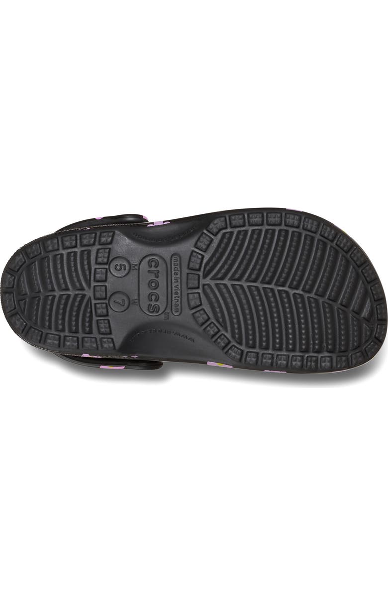 CROCS Flower Classic Clog, Alternate, color, Black