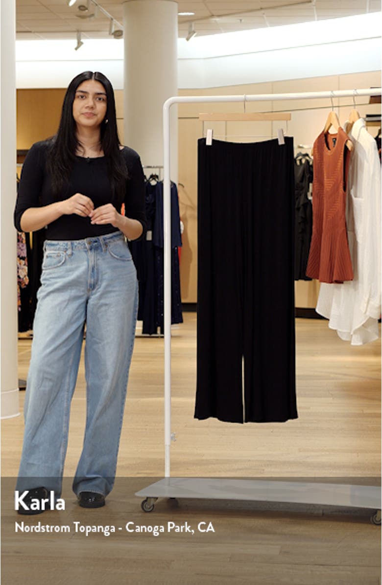 Elastic Waist Stretch Flare Pants, sales video thumbnail