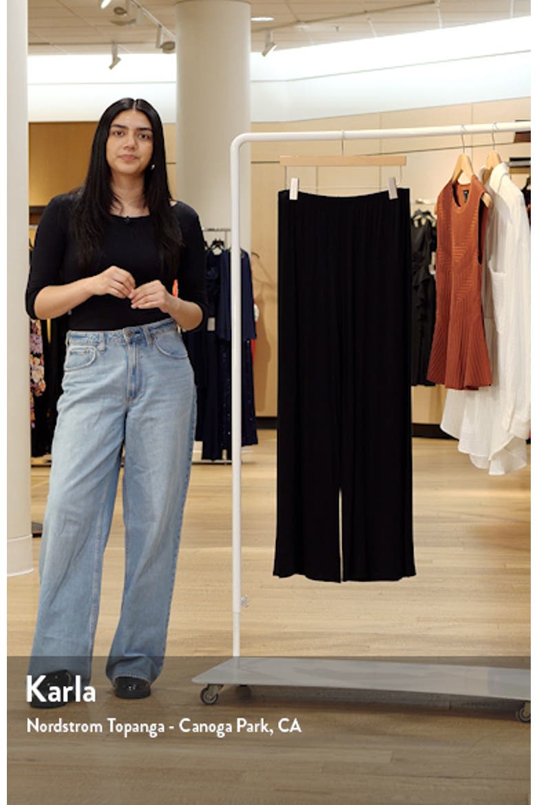 Elastic Waist Stretch Flare Pants video