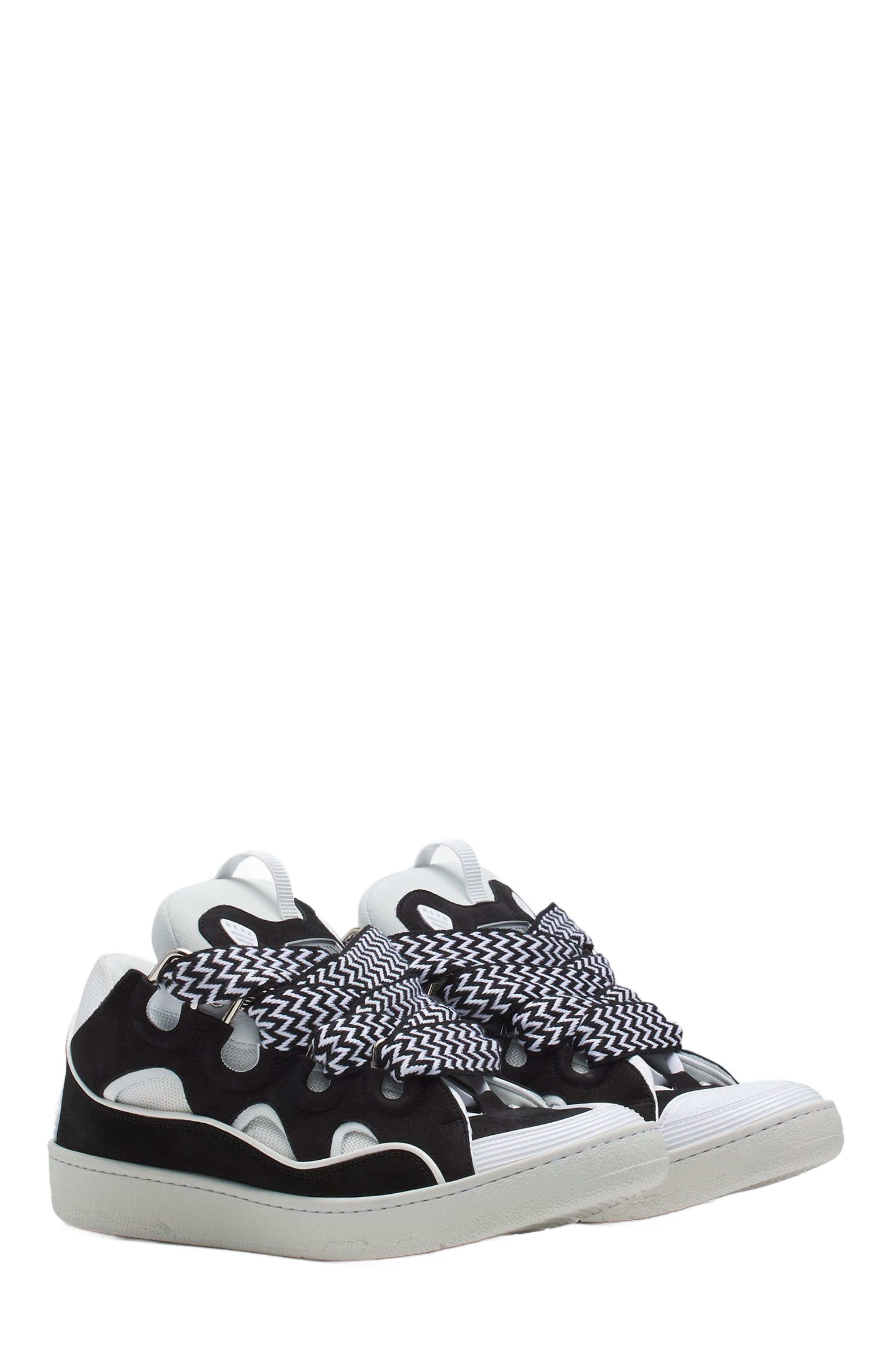 Lanvin LEATHER CURB SNEAKERS, Alternate, color, 