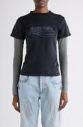 Balenciaga Washed Crayon Political Logo Layered T-Shirt