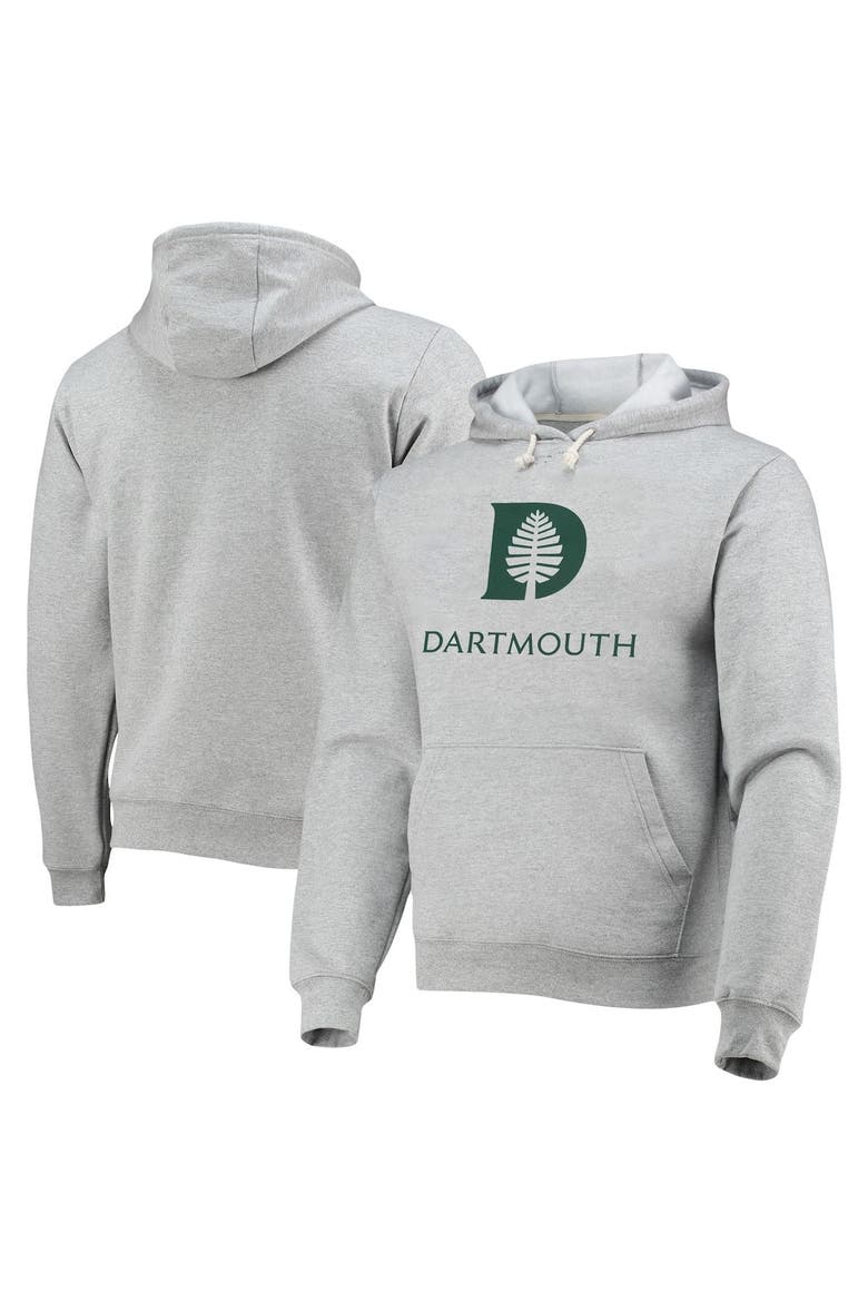 Men's League Collegiate Wear Heathered Gray Dartmouth Big Green Seal Neuvo Essential Fleece Pullover Hoodie, Main, color, Heather Gray
