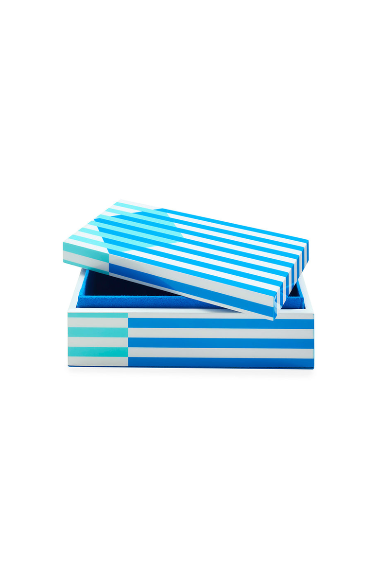 Copenhagen Lacquer Box, Alternate, color, Blue / White
