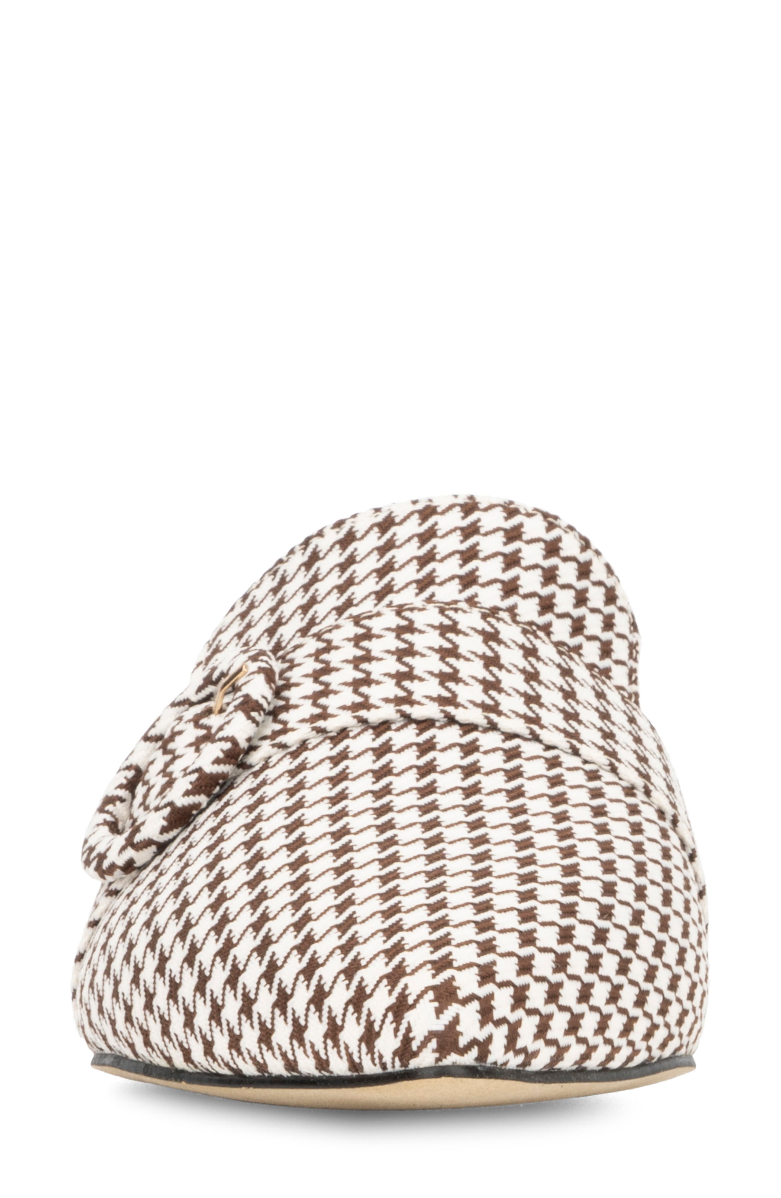 NEW YORK AND COMPANY Parker Houndstooth Mule, Alternate, color, Brown