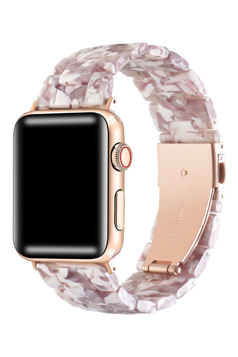 Claire Resin Link Apple Watch® Watchband, Alternate, color, STONE