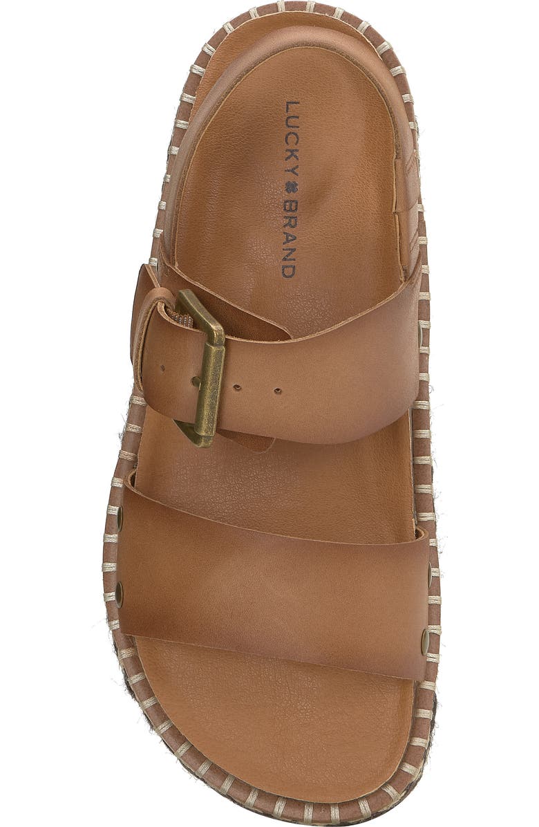 Lucky Brand Umora Slingback Espadrille Platform Sandal, Alternate, color, Latte