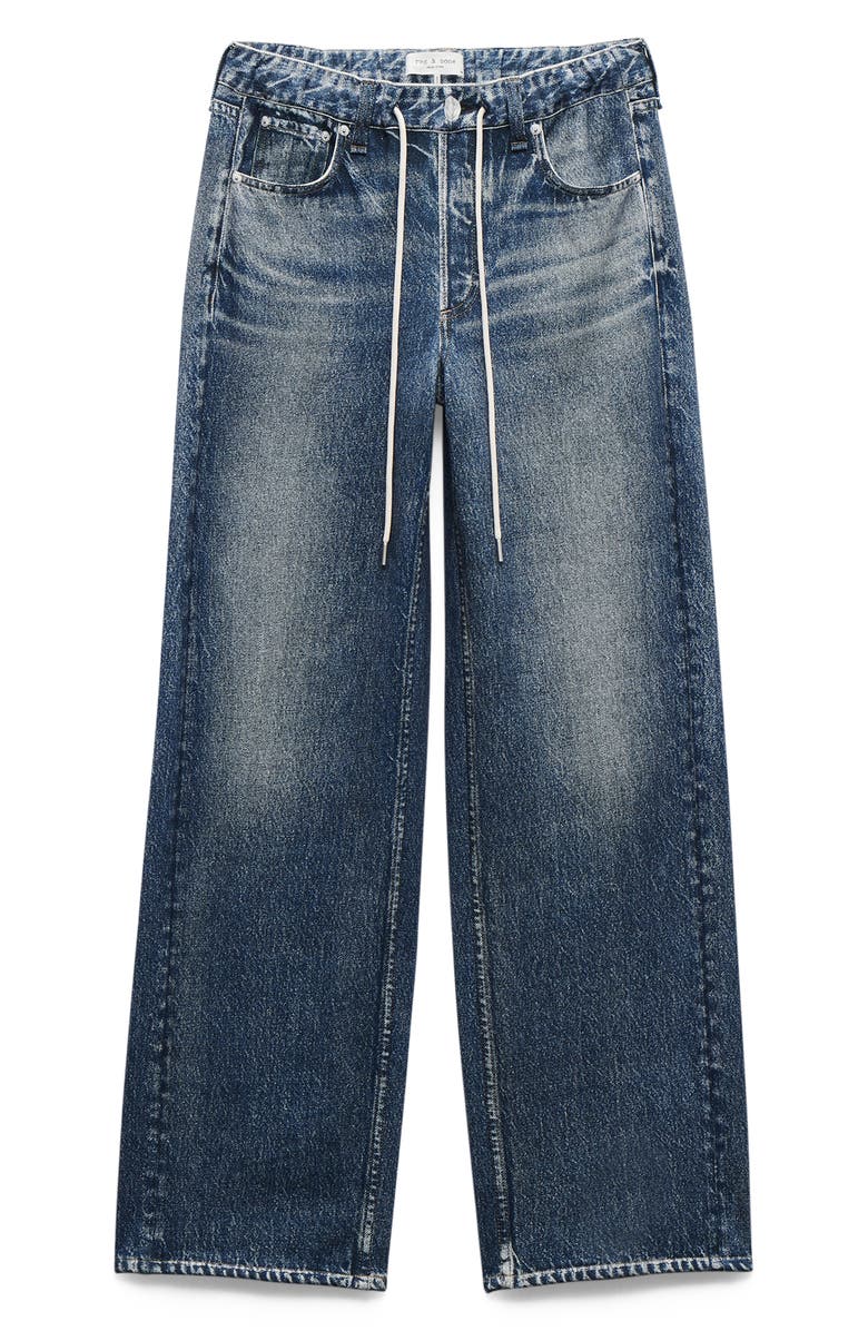 rag & bone rb Miramar Pull-On Wide Leg Cotton Terry Sweatpant Jeans, Alternate, color, Lakewood