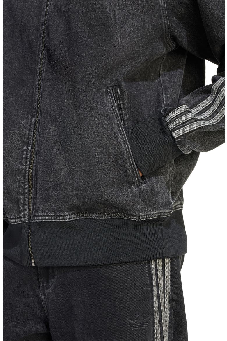 Firebird Denim Track Jacket, Alternate, color, TRUE BLACK DENIM
