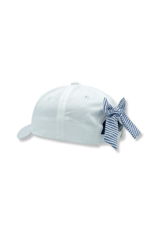 Bits & Bows American Flag Usa Twill Bow Baseball Hat In Blue