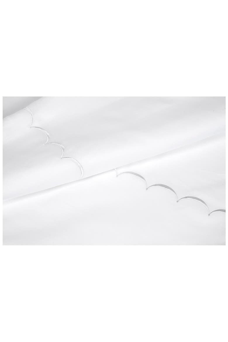 600 Thread Count Scallop Trim 3-Piece Duvet Set, Alternate, color, WHITE