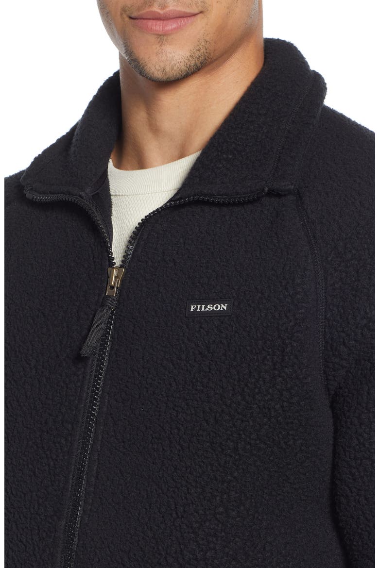 Regular Fit Fleece Jacket, Alternate, color, BLACK