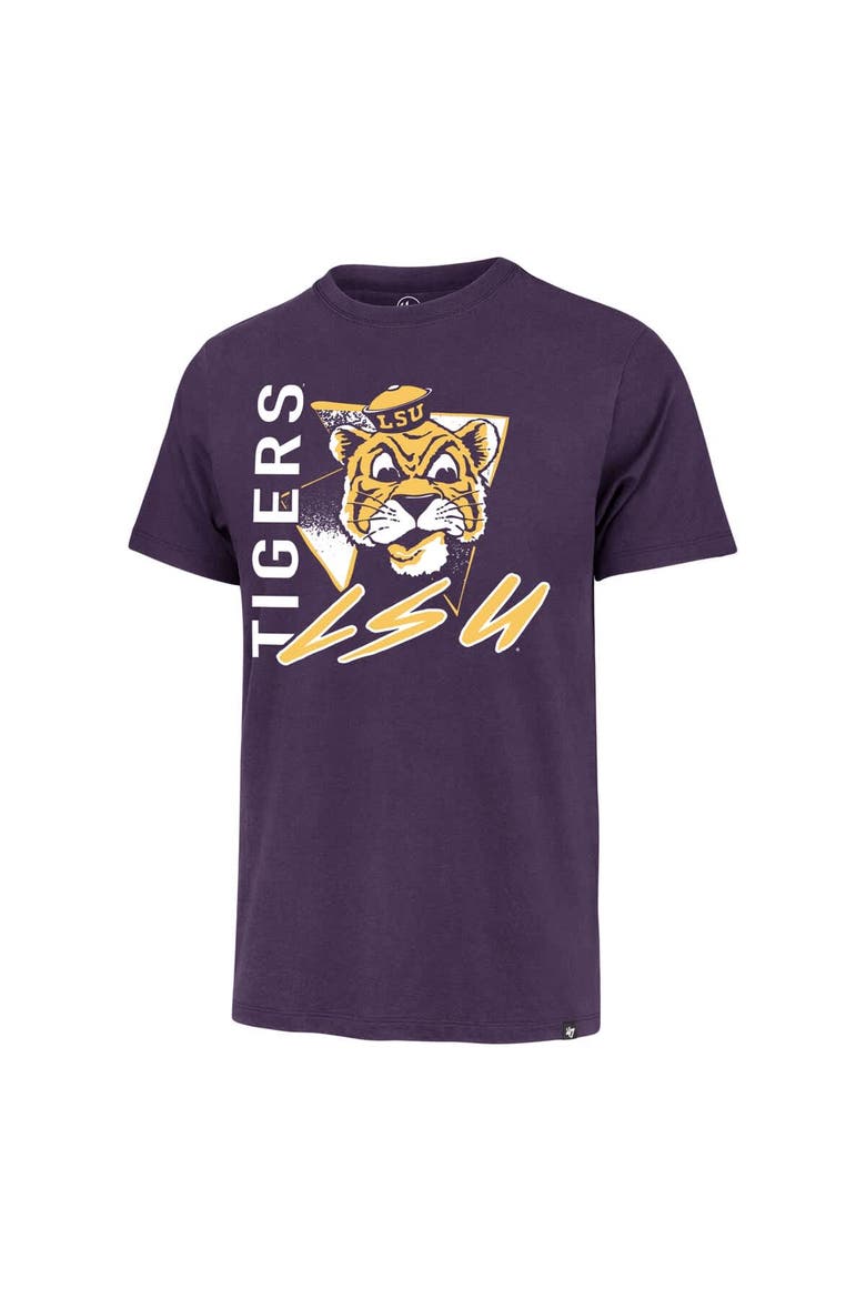 Men's '47 Purple LSU Tigers Side Arm Franklin T-Shirt, Alternate, color, Purple