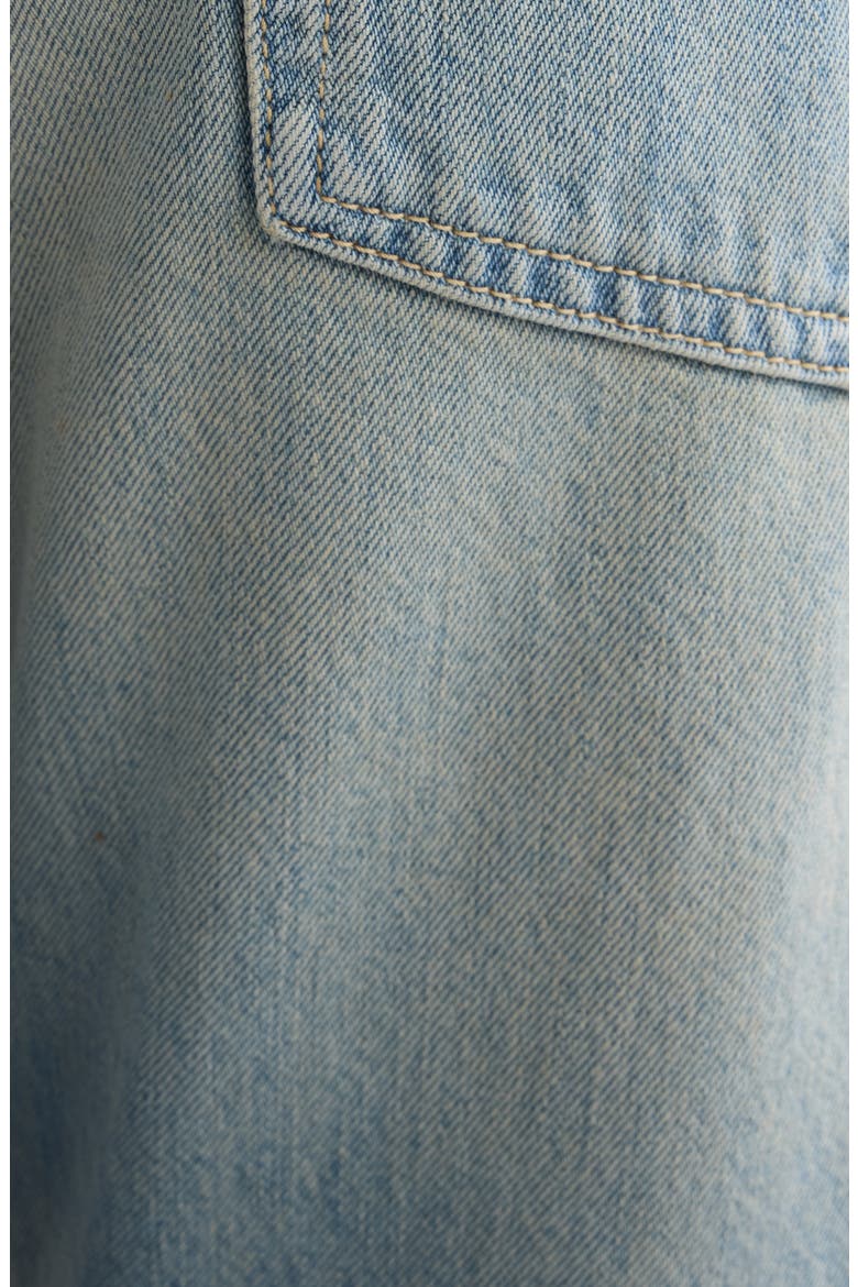 Pazer Suede Panel Straight Leg Jeans, Alternate, color, LIGHT BLUE