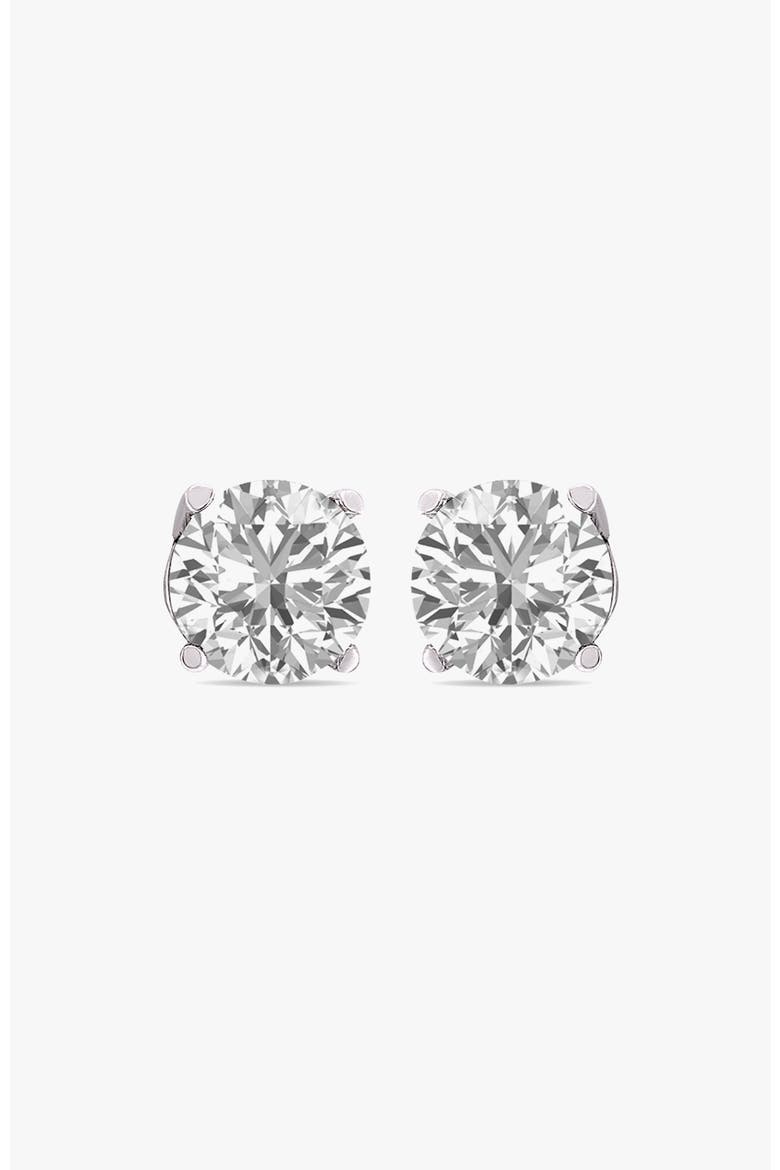 14K Gold Halo Lab Diamond 1.5 Carats Earrings, Main, color, White Gold