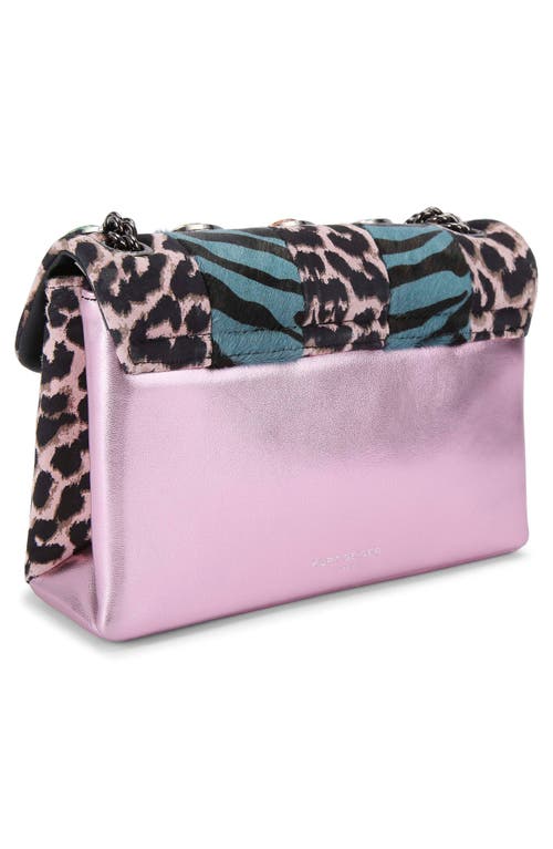 KURT GEIGER KURT GEIGER LONDON MEDIUM KENSINGTON OCATAVIA CONVERTIBLE GENUINE CALF HAIR & LEATHER SHOULDER BAG